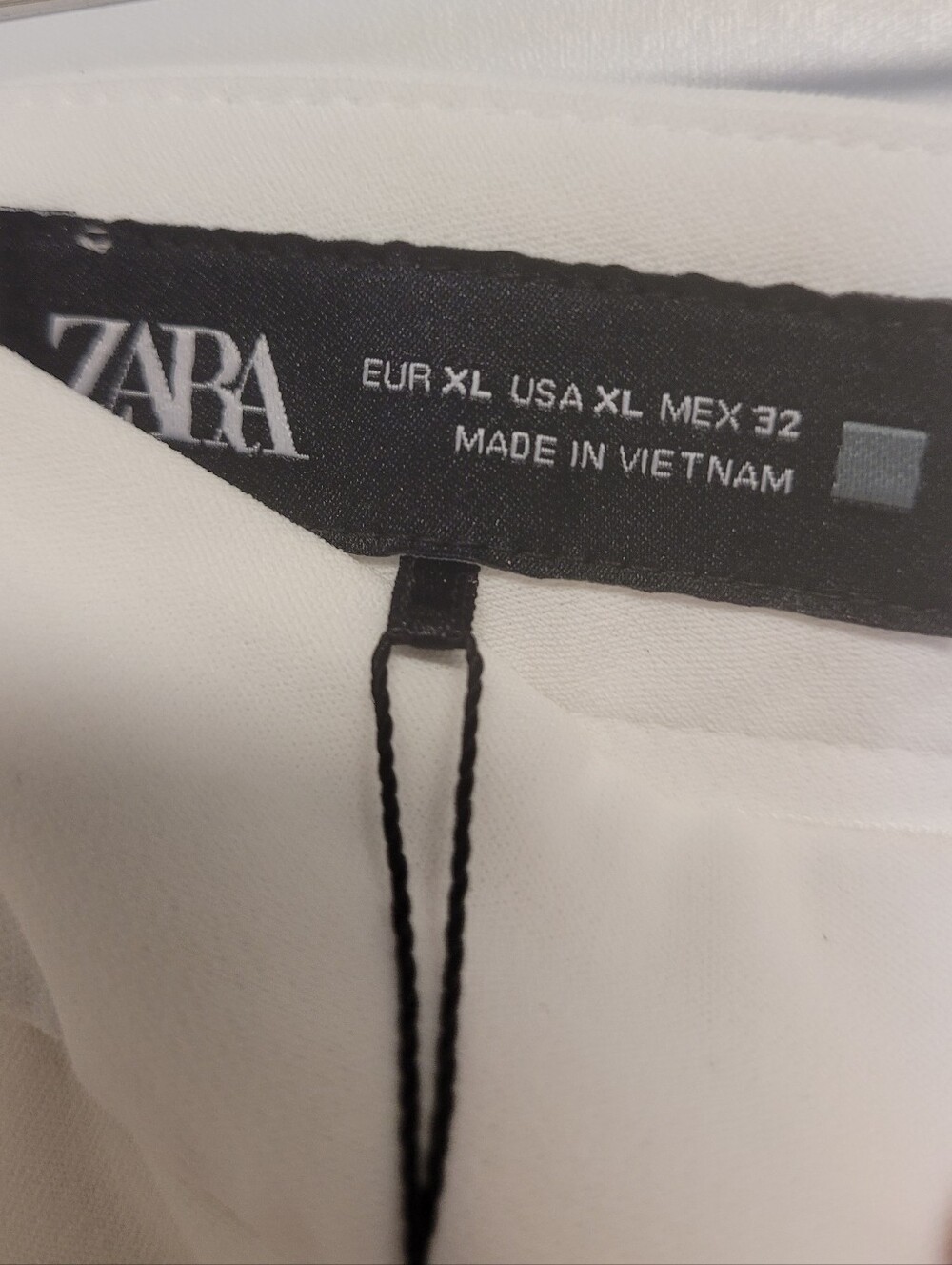 NWT Zara High Waist Wide LegPants in Oyster White XL - Picture 3 of 9